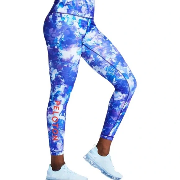 Peloton Blue Moves Reversible High Waisted Leggings. Size Small. NWT - Picture 5 of 13